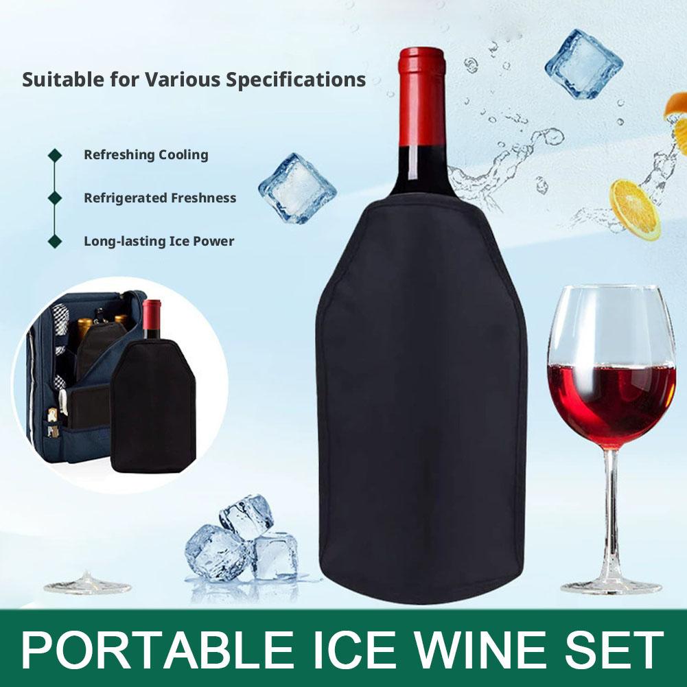 Wine Chiller Sleeve - Wiederverwendbare Weinkühlhülle Tragbare Gel-Weinkühltasche Eisweinkühler-Hülle für