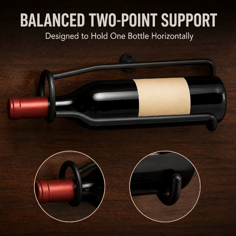 Wine Beer Holder - Wandmontiertes Metall-Weinregal im modernen europäischen Stil,