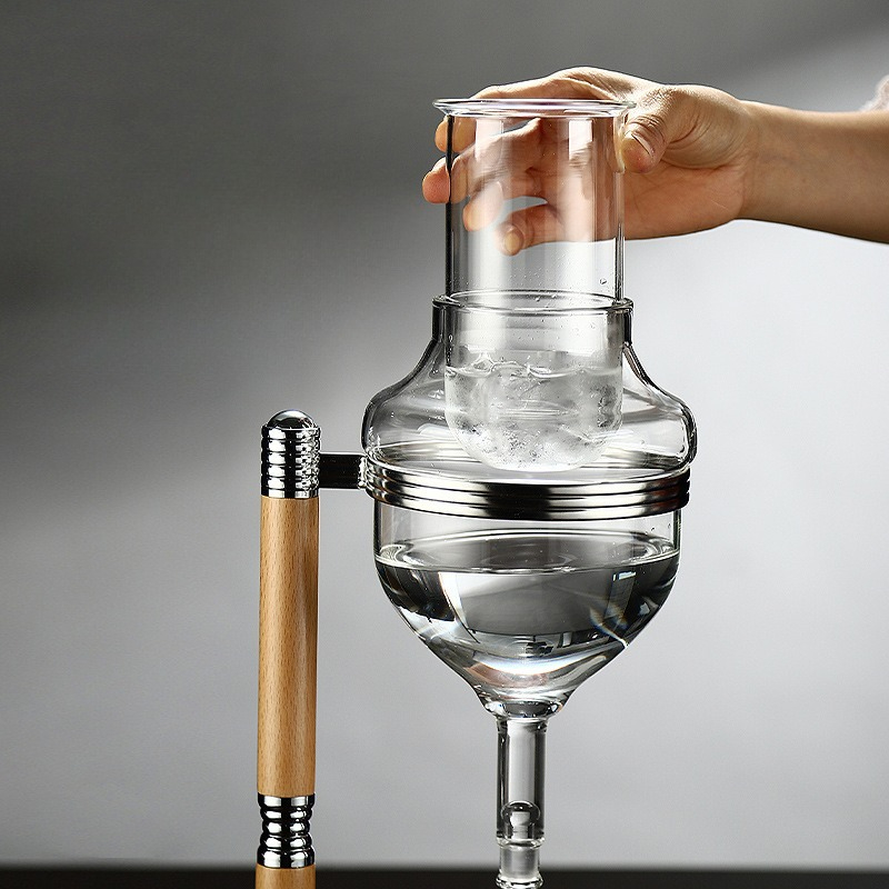 Decanter Aerator Set - Drip Flow Sake-Dekanter-Set: Schneller Eis-Kühler, Glas-Spender,