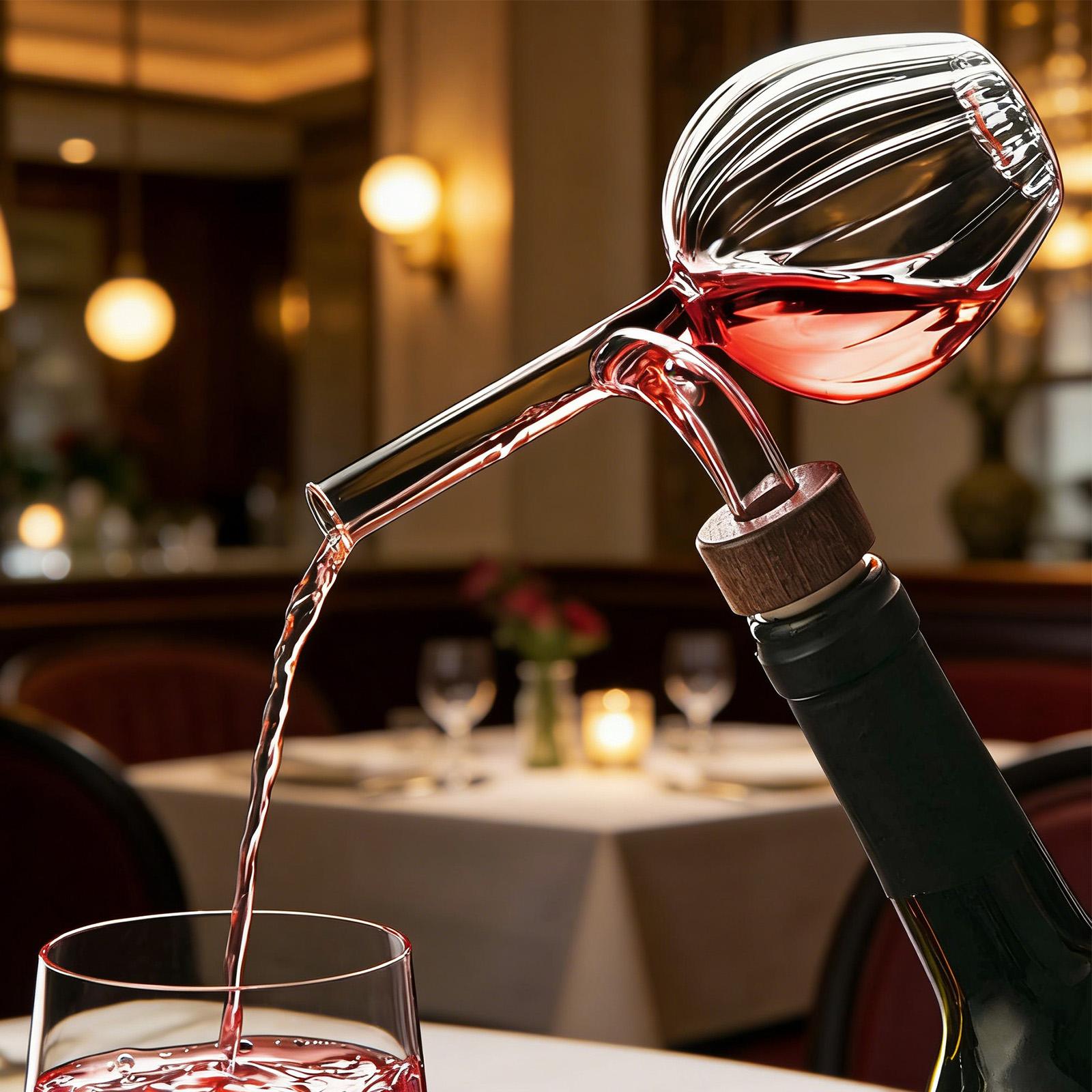 Wine Aerator Pour - Moderner Transparenter Roter Dekanter Schnellgießender Belüfter