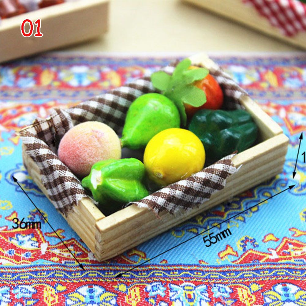Beer Wine Grocery - 1 Satz Sammlerstück Geschenkszenenmodell Kreative Miniatur-Obstbox