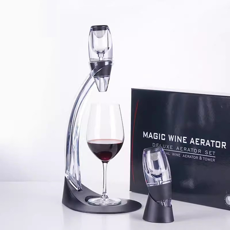 Decanter Aerator Set - Professioneller Rotweinkaraf-Ausgießer mit Filterständerhalter, Wodka Quick
