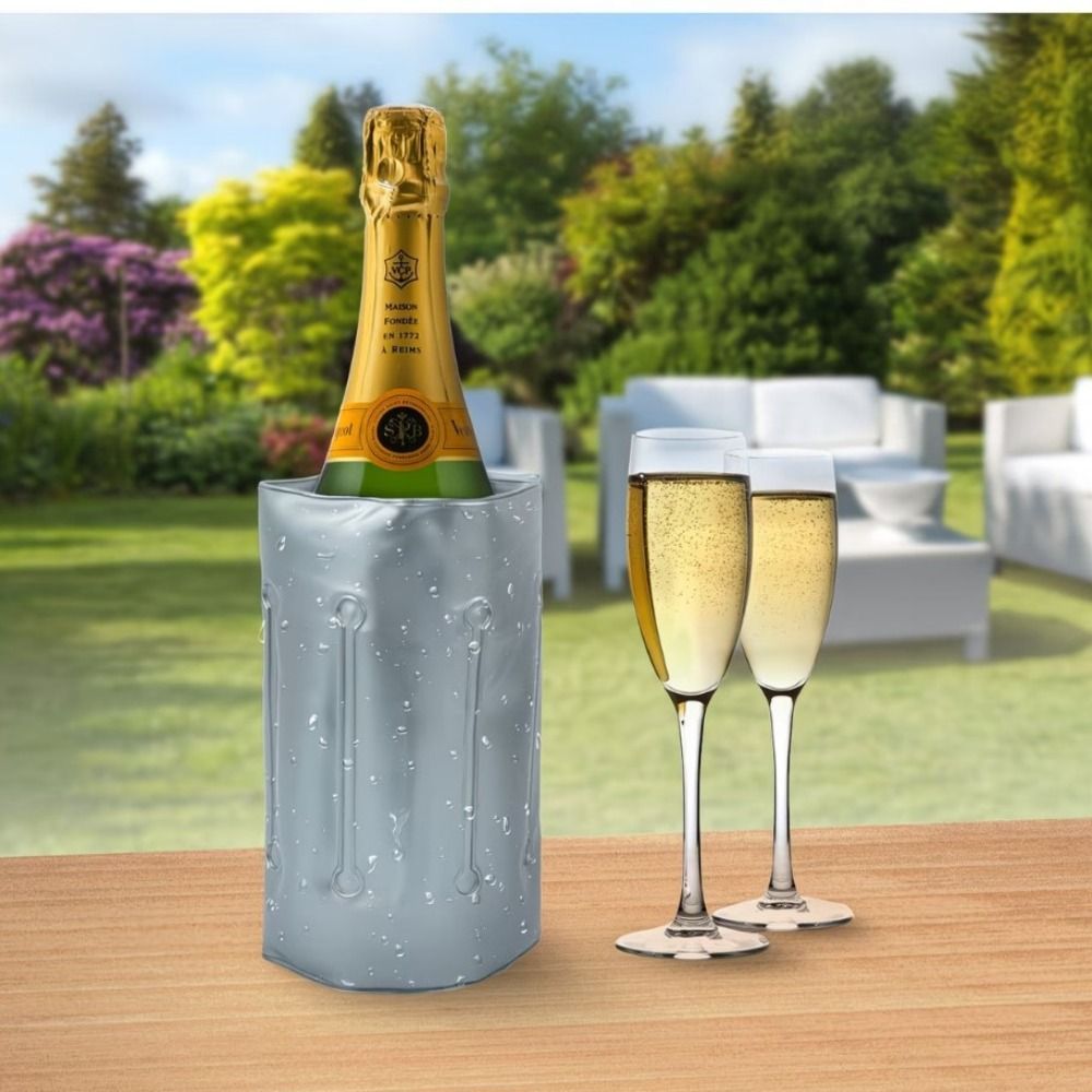 Wine Chiller Sleeve - Wiederverwendbare Weinkühltasche Grau Schnellkühlende Isolierte Wein-Kühlmanschette