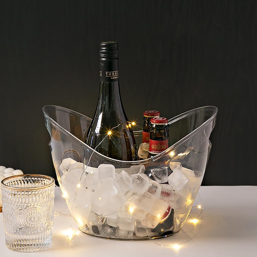 Wine Beer Holder - Transparenter Acryl-Eiswürfelbehälter, Champagner- und Weinkühler aus