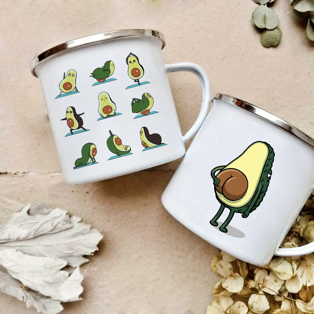 Cartoon Avocado Druck Emaille  – Wine Beer Best Bewertung und Preis