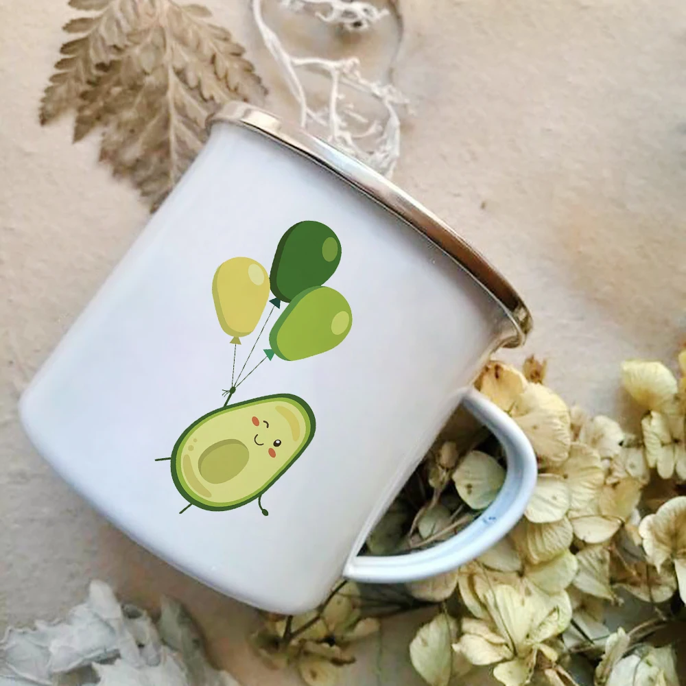 Cartoon Avocado Druck Emaille  – Wine Beer Best Bewertung und Preis
