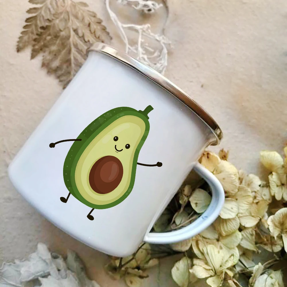 Cartoon Avocado Druck Emaille  – Wine Beer Best Bewertung und Preis