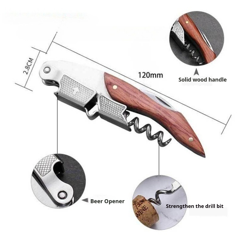 Edelstahl und Holz 1-teiliger  – Cork Screw Lever Bewertung und Preis